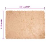  Lažni Ovčji Tepih Bež 160 x 230 cm Poliester | shoptok.hr