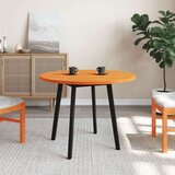 vidaXL Mizna plošča okrogla voščeno rjava Ø90x2,5 cm trdna borovina | Shoptok.si