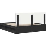  Okvir za krevet Crna 180 x 200 cm Čvrsto borovo drvo | shoptok.hr
