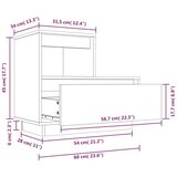 vidaXL Nočna omarica 60x34x51 cm trdna borovina | Shoptok.si