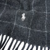 Polo Ralph Lauren Écharpe réversible en laine mélangée Siva | shoptok.hr
