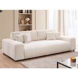 Ropez Krem sklopiva/s prostorom za odlaganje sofa od samta 260 cm Justin – | shoptok.hr