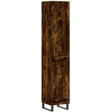  Visoka komoda dimljeni hrast 34,5x34x180cm konstruiranog drva | shoptok.hr