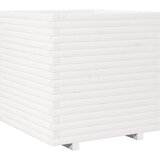 Furnova Vrtno cvetlično korito belo 70x70x72 cm trdna borovina, (21920898) | Shoptok.si