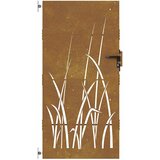  Vrtna vrata 85 x 200 cm od čelika COR-TEN s uzorkom trave | Eponuda.com