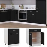 vidaXL Spodnja omarica s predalom črna 60x46x81,5 cm iverna plošča, (20622959) | Shoptok.si