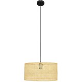  Luster na sajli ALBA 1xE27/15W/230V, prečnik 40 cm, ratan/crna | Eponuda.com