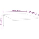 vidaXL Zložljiva tenda oranžna in rjava 3,5x2,5 m blago in aluminij | Shoptok.si