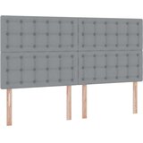  LED krevet za pohranu s madracem Svjetlosiva 200 x 200 cm | shoptok.hr