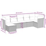  7-dijelni set vrtnih sofa s jastucima bež od poliratana | shoptok.hr