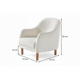 Atelier Del Sofa Fotelja Aries, 75 x 85 x 75 cm, Bijela | Eponuda.ba