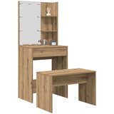 vidaXL Garnitura toaletne mize z LED-om artisan hrast inženirski les | Shoptok.si