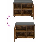  Klupa za hodnik s jastukom Dimljeni Hrast 60 x 38 x 46 cm | shoptok.hr