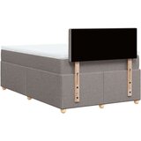 vidaXL Krevet s oprugama i madracem smeđesivi 120 x 190 cm od tkanine | shoptok.hr