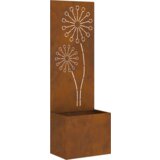 vidaXL Vrtno korito z dekorativno ploščo Rjav 50 x 140 cm | Shoptok.si