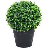  Umjetni šimširi s posudama 2 kom u obliku kugle zeleni 27 cm | shoptok.hr