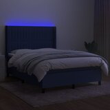  box spring s madracem LED plavi 140x200 cm od tkanine | shoptok.hr