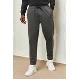 AC&Co / Altınyıldız Classics Men's Anthracite-melange Standard Fit Normal Cut, Elastic Waist And Legs. Comfortable Sports Sweatpants.