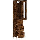  Visoka komoda dimljeni hrast 34,5x34x180cm konstruiranog drva | shoptok.hr