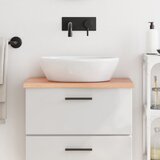 vidaXL Kopalniški pult svetlo rjav 60x40x2 cm obdelan trden les Cene
