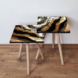 Hanah home 2Shp292 - Black BlackGoldWhite Nesting Table (2 Pieces) | ePonuda.com