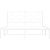  Metalni okvir za krevet s uzglavljem bijeli 135x190 cm | shoptok.hr