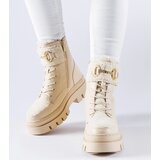 Gemre Beige insulated workers with buckle Highland | Shoptok.si