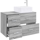  Set namještaja za kupaonicu 2 kom. Siva Sonoma 59 x 35 x 80 cm | Shoptok.si