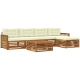  Set vanjskih sofa 6 kom. Prirodna i krem | shoptok.hr