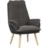 vidaXL Sproščujoči stol temno siva volna | Shoptok.si