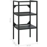 Za kupaonski umivaonik crni 40 x 38 x 83 cm željezni | shoptok.hr