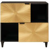  Pomoćni ormarić s policom Crna i zlatna 80 x 33,5 x 75 cm | shoptok.hr