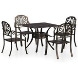  5-dijelni bistro set od lijevanog aluminija brončani | shoptok.hr