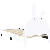  Otroški posteljni okvir z vznožjem Bela 90 x 190 cm PU, (5000104692) | Shoptok.si