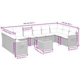  11-dijelni set vrtnih sofa od poliratana s jastucima sivi | shoptok.hr