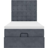 vidaXL Otomanski posteljni okvir z vzmetnicami siv 80x200 cm žamet, (21610860) | Shoptok.si