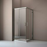 Corniche Kutna tuš kabina (D x Š x V: 90 x 90 x 190 cm, Kromirano, Debljina: 5 mm, Krom) | shoptok.hr