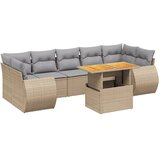 8-dijelni set vrtnih sofa od poliratana s jastucima bež | shoptok.hr