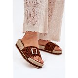 Boto Women's Platform Sandals With Gold Buckle Leopard Selira | shoptok.hr