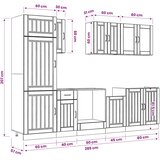  8-dijelni set kuhinjskih ormarića Kalmar konstruiranog drva | shoptok.hr