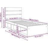  Konstrukcija postelje z vzglavjem Dimljeni oreh 75 x 190 cm, (5000102684) | Shoptok.si