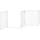  Vrata za pse s vratašcima 6 panela sklopiva 480 cm drvo topole Bijela 80 x 90 x 2 cm | Shoptok.si
