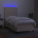  box spring s madracem LED krem 90x200 cm od tkanine | shoptok.hr