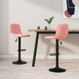  Barski stolci 2 kom ružičasti baršunasti | Eponuda.com