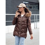 DStreet Kurtka damska zimowa WINTERCHIC kawowa | shoptok.hr