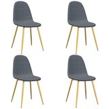 Furnova Jedilni stoli 4 kosi temno siv žamet, (21916684) | Shoptok.si