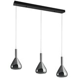CINQUE Črna LED viseča svetilka s steklenim senčilom Cipera – | Shoptok.si
