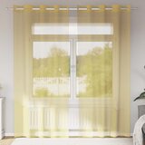 vidaXL Voile zavese z vponkami 2 kosa rumena | Shoptok.si