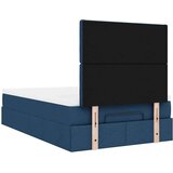 vidaXL Otomanski okvir kreveta s madraca plavi 120x190 cm od tkanine | shoptok.hr