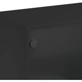  Visoka komoda s vratima crna 68x37x109 cm konstruirano drvo | shoptok.hr